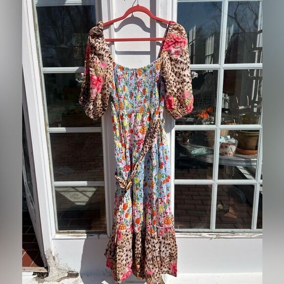 Anthropologie Place Nationale Floral Linen Midi Dress NWT - Picture 11 of 14